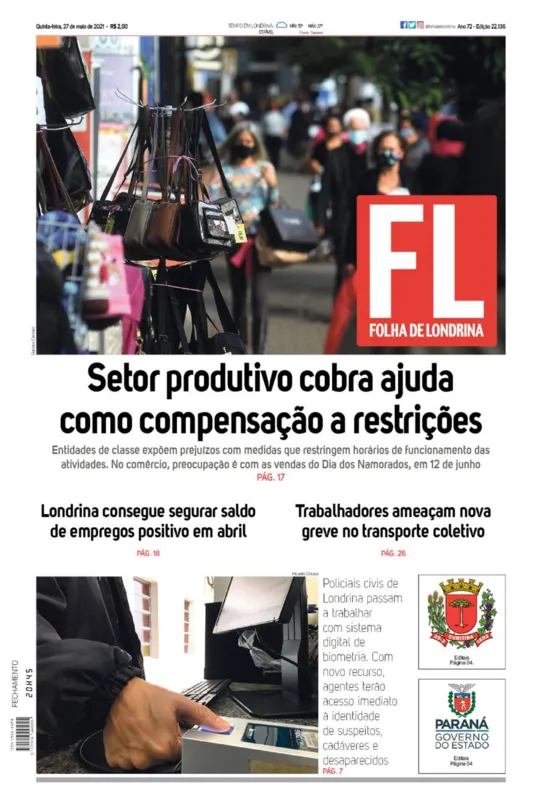 Imagem ilustrativa da imagem Capa 27/05/2021