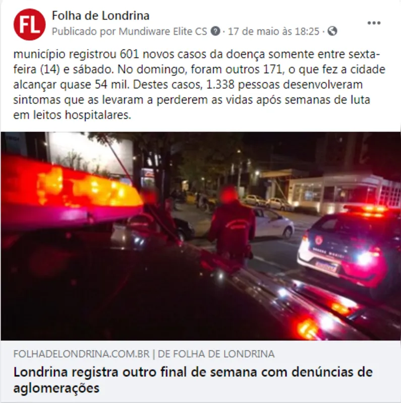 Imagem ilustrativa da imagem FOLHA NAS REDES - Aglomeração