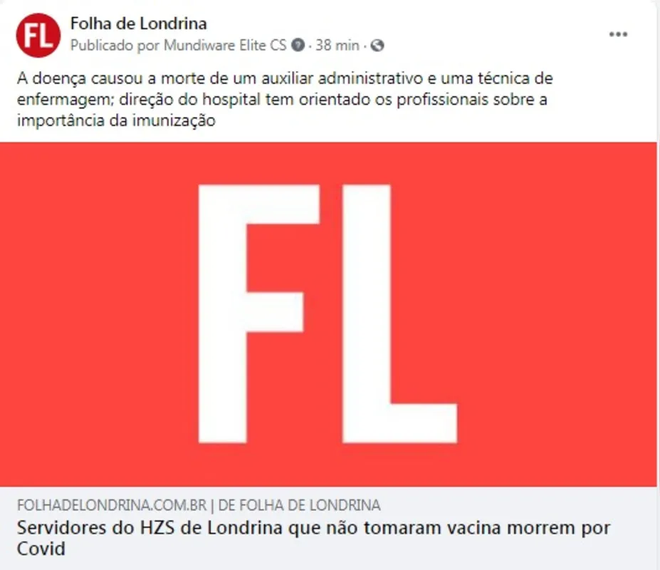 Imagem ilustrativa da imagem FOLHA NAS REDES - Vacinação