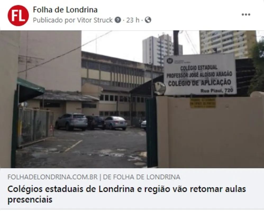 Imagem ilustrativa da imagem FOLHA NAS REDES - Volta às aulas