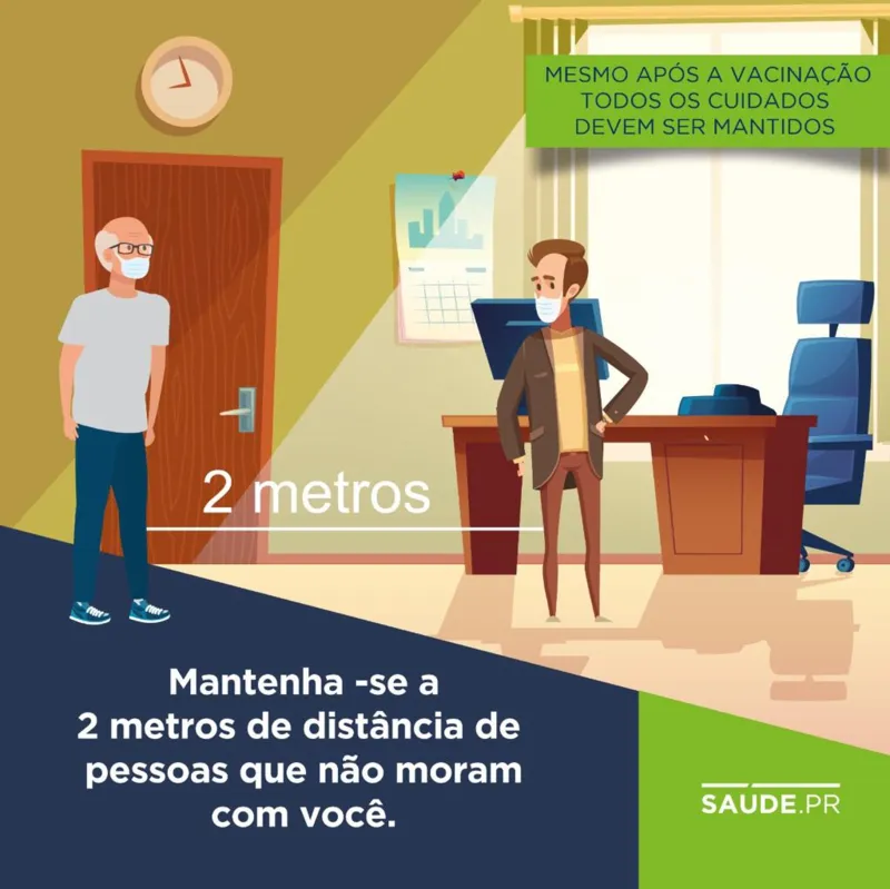 Imagem ilustrativa da imagem Mesmo vacinados, idosos devem usar máscara e manter distanciamento