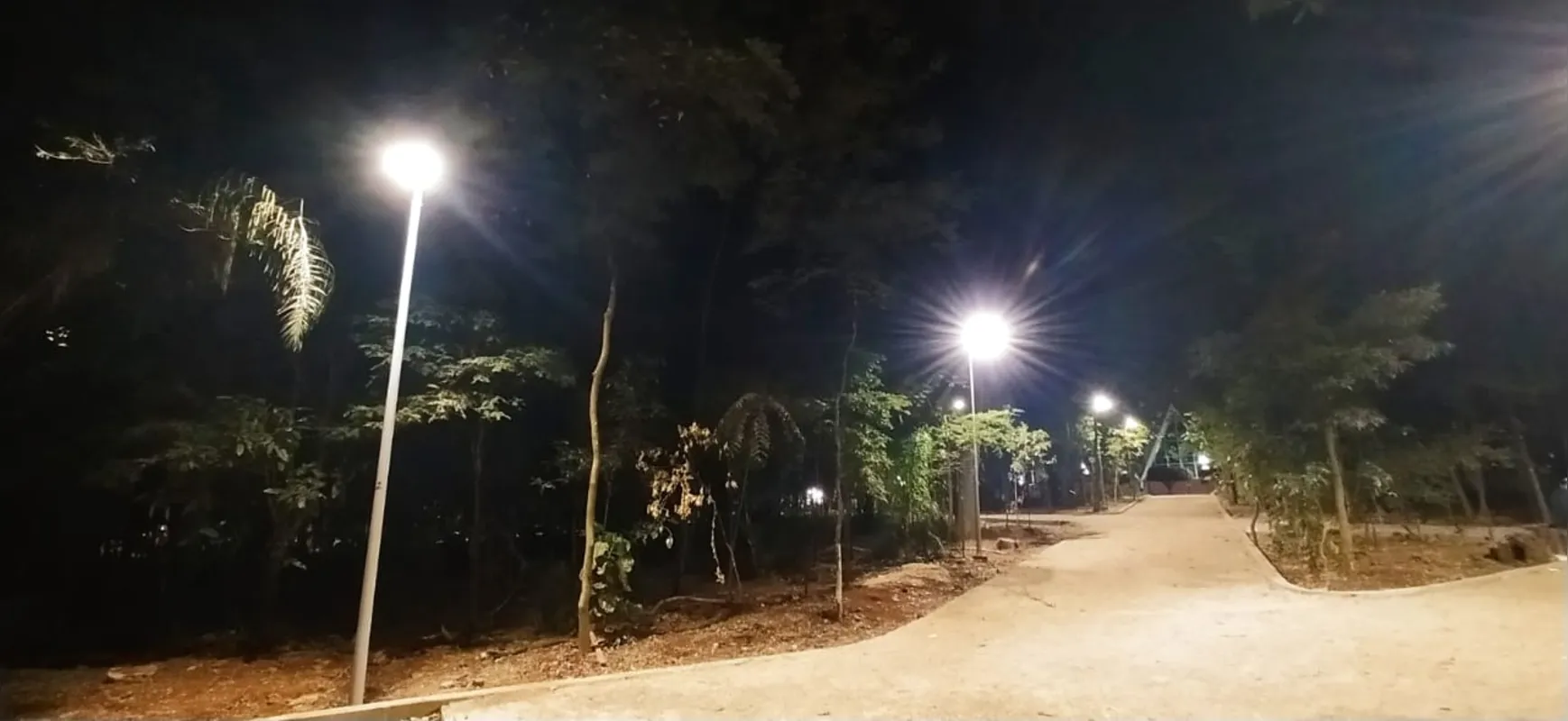 Imagem ilustrativa da imagem Testes de luz são feitos no Bosque Central de Londrina