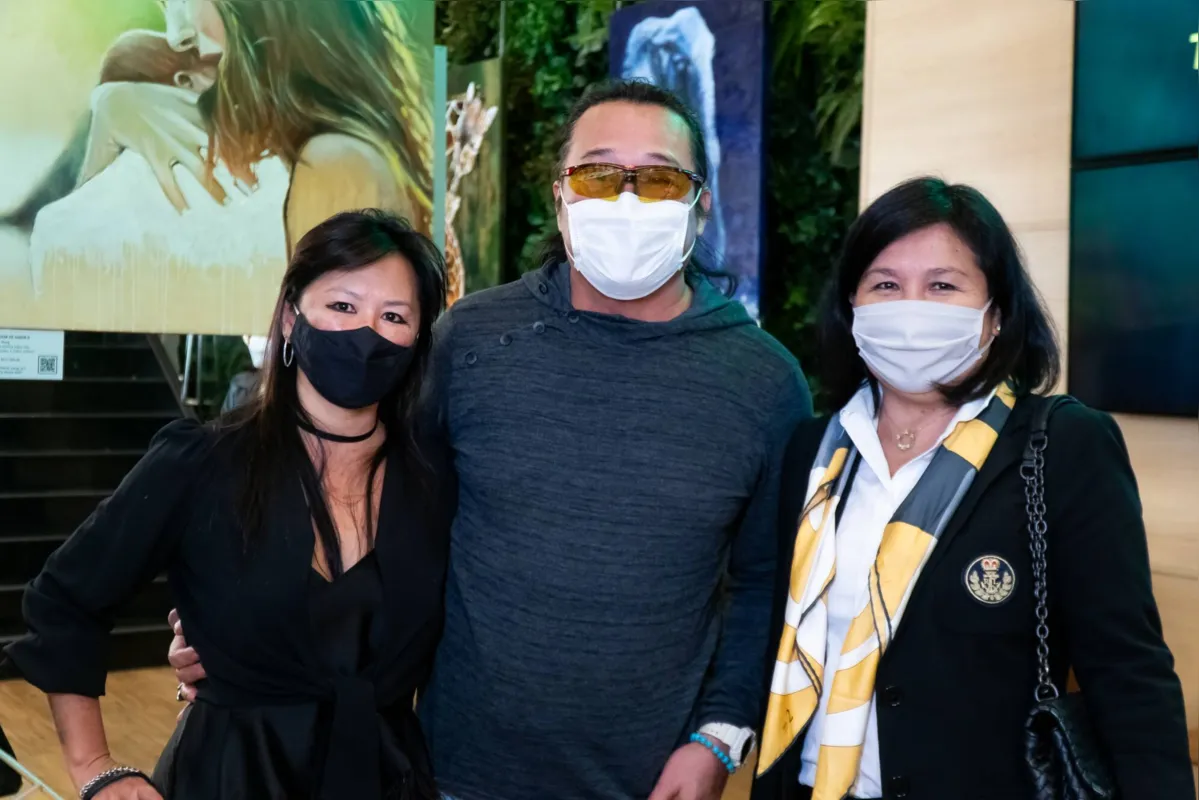Márcia e David Wang e Márcia Kobayashi