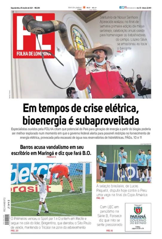 Imagem ilustrativa da imagem Capa 05/07/2021