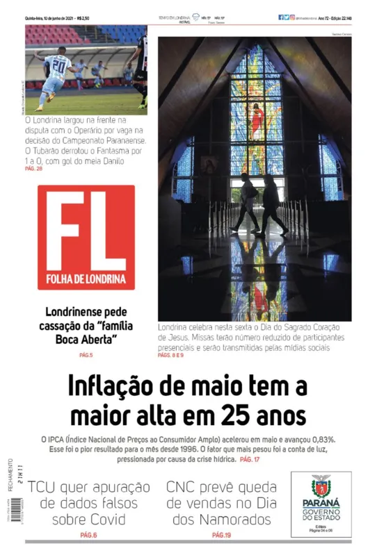 Imagem ilustrativa da imagem Capa 10/06/2021