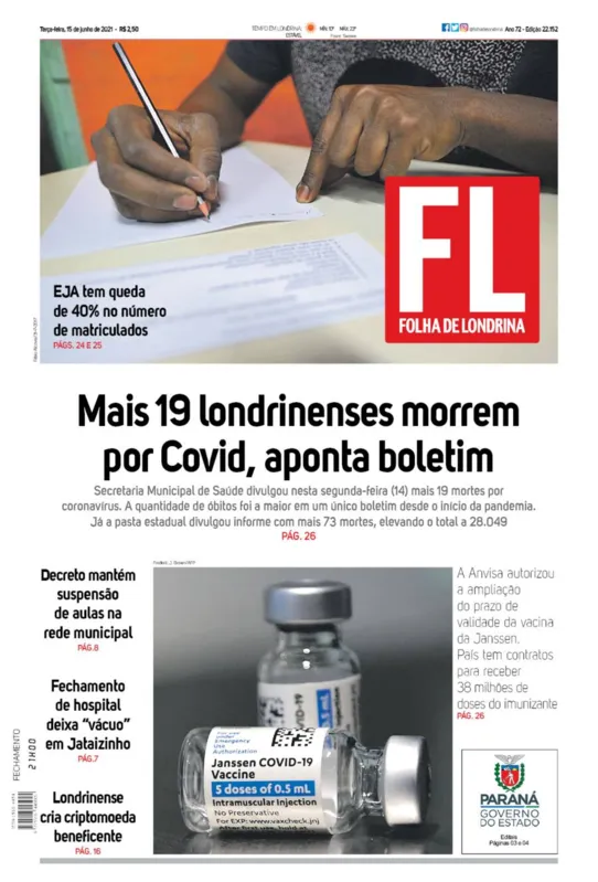 Imagem ilustrativa da imagem Capa 15/06/2021