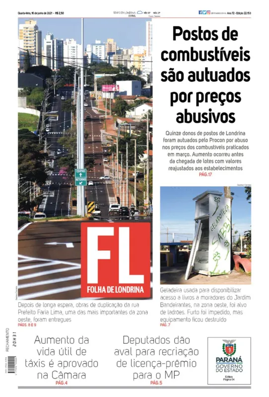 Imagem ilustrativa da imagem Capa 16/06/2021
