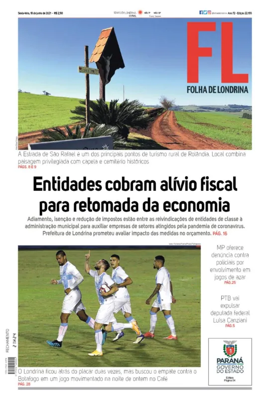 Imagem ilustrativa da imagem Capa 18/06/2021