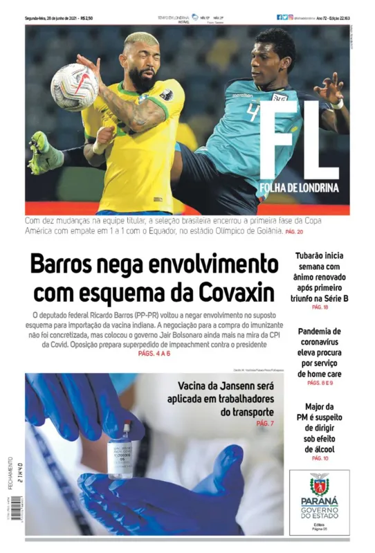Imagem ilustrativa da imagem Capa 28/06/2021
