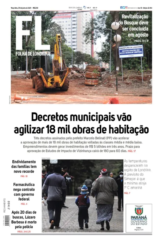 Imagem ilustrativa da imagem Capa 29/06/2021
