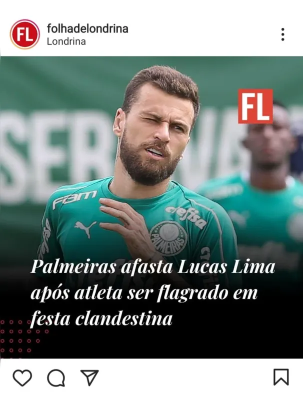 Imagem ilustrativa da imagem FOLHA NAS REDES - Palmeiras