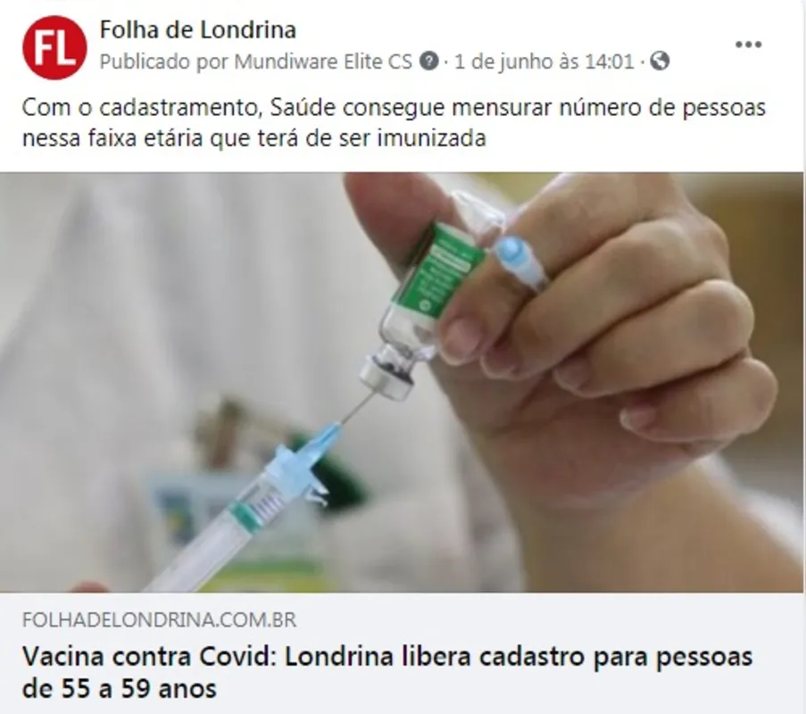 Imagem ilustrativa da imagem FOLHA NAS REDES| Emoção da vacina