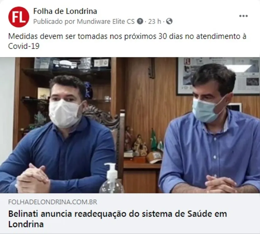 Imagem ilustrativa da imagem FOLHA NAS REDES
