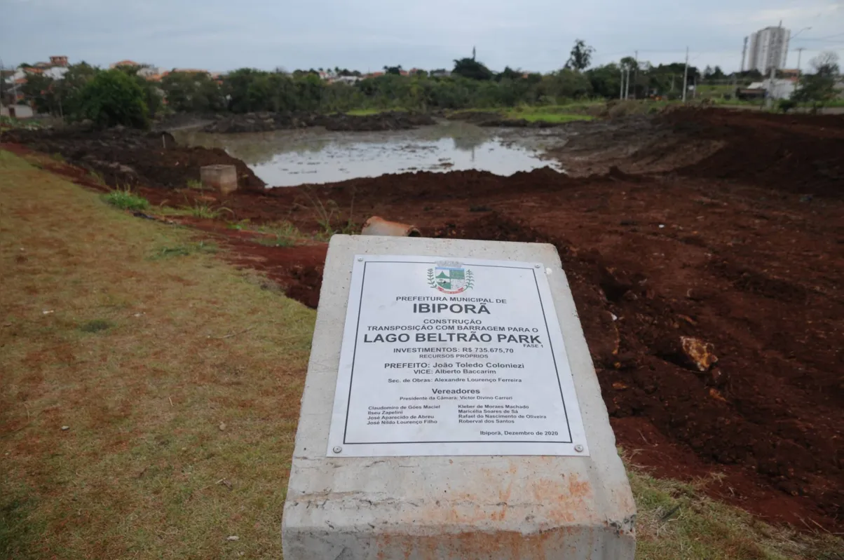 Imagem ilustrativa da imagem Prefeitura retoma construção de lago em Ibiporã