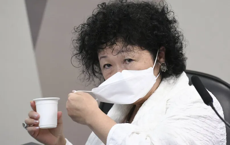 A médica Nise Yamaguchi em depoimento à CPI da Covid
