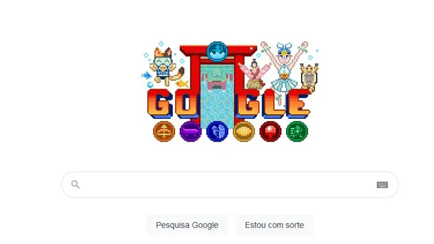 Imagem ilustrativa da imagem Em clima de Olimpíadas, Google lança um doodle inspirado na cultura japonesa