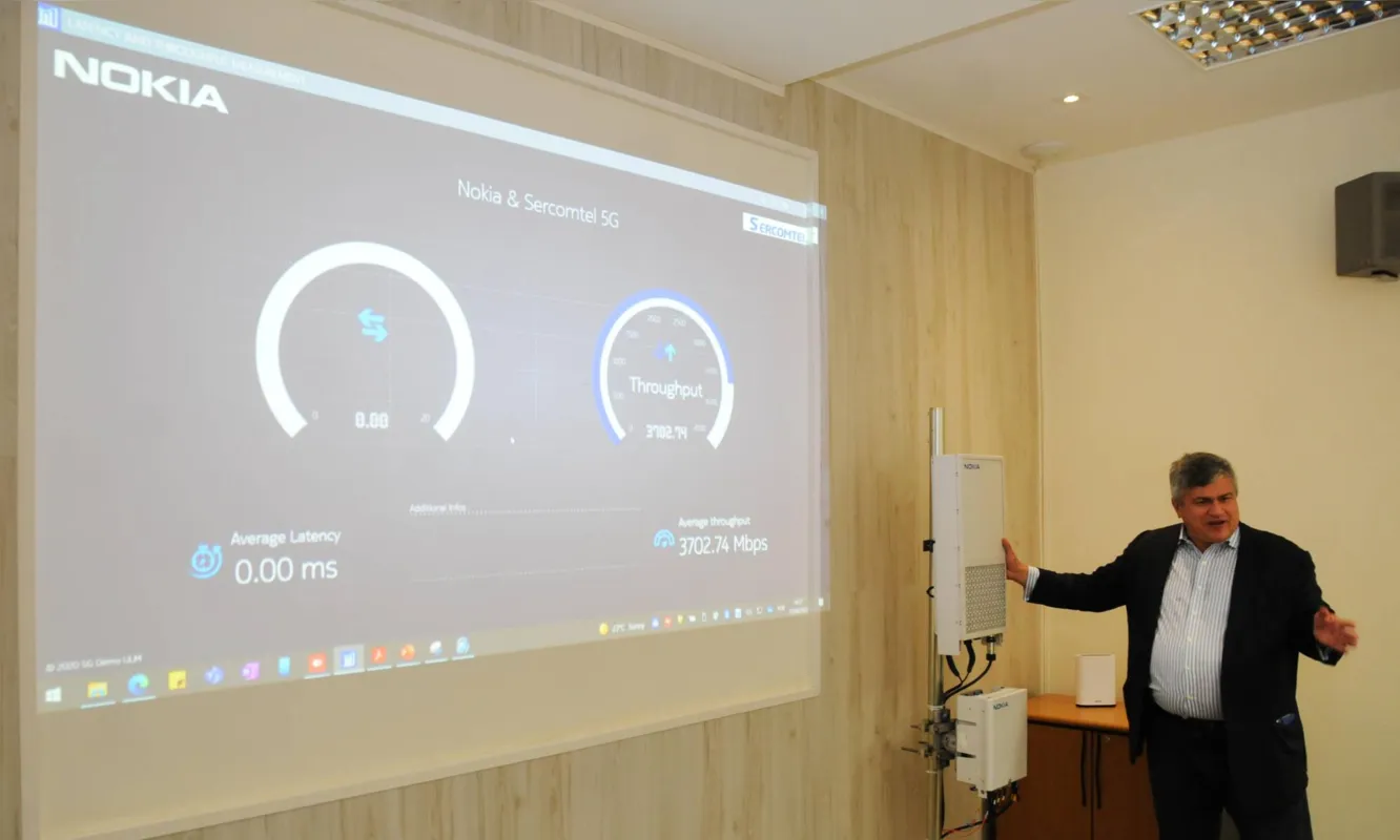 Imagem ilustrativa da imagem Após evento teste, Sercomtel e Nokia firmam parceria para instalação do 5G