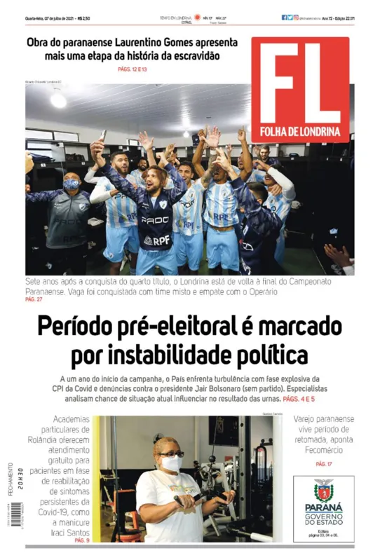 Imagem ilustrativa da imagem Capa 07/07/2021