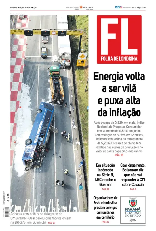 Imagem ilustrativa da imagem Capa 09/07/2021