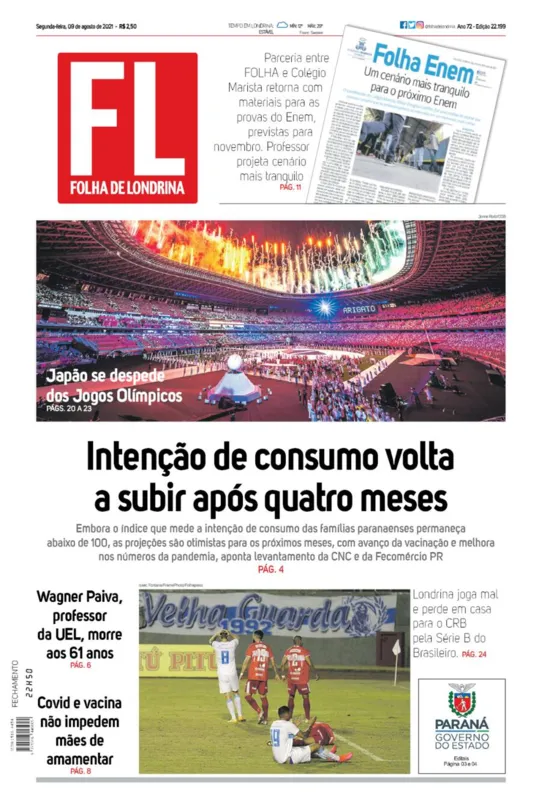 Imagem ilustrativa da imagem Capa 09/08/2021