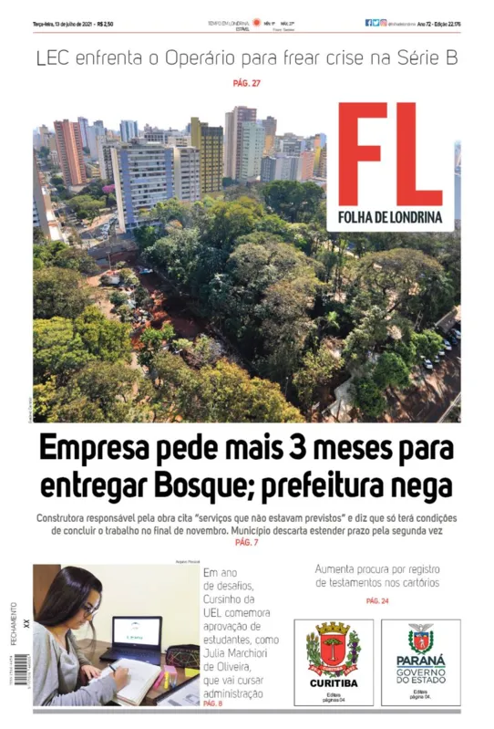 Imagem ilustrativa da imagem Capa 13/07/2021