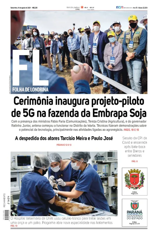 Imagem ilustrativa da imagem Capa 13/08/2021