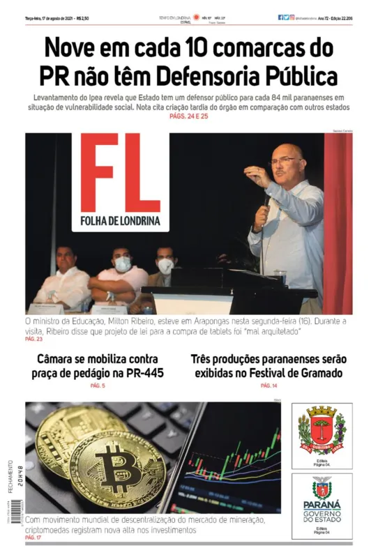 Imagem ilustrativa da imagem Capa 17/08/2021
