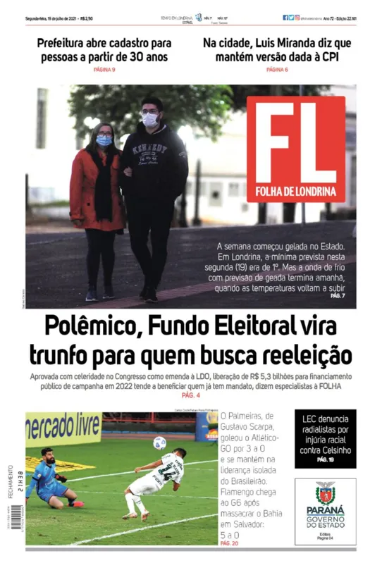Imagem ilustrativa da imagem Capa 19/07/2021