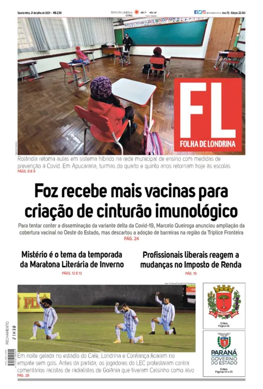 Imagem ilustrativa da imagem Capa 21/07/2021