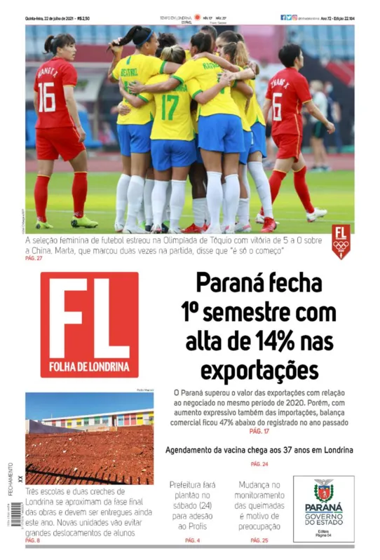Imagem ilustrativa da imagem Capa 22/07/2021