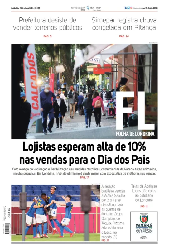 Imagem ilustrativa da imagem Capa 29/07/2021