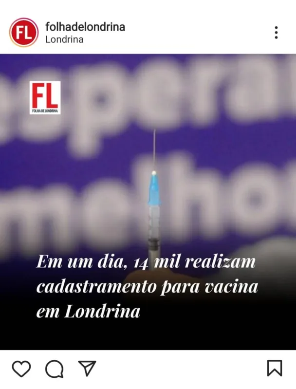Imagem ilustrativa da imagem FOLHA NAS REDES - A PANDEMIA ainda não ACABOU!