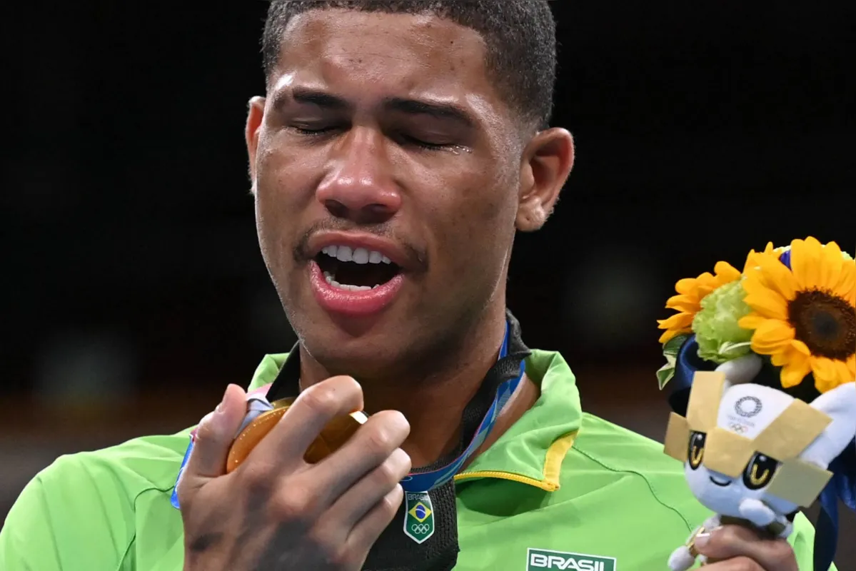 Imagem ilustrativa da imagem Hebert Conceição garante o 2º ouro do Brasil no boxe em Olimpíadas