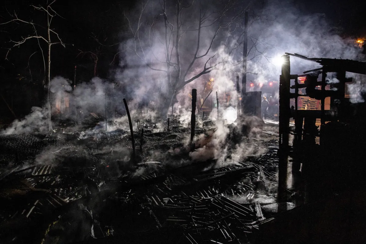 Incêndio no Centro Cultural Kaingang