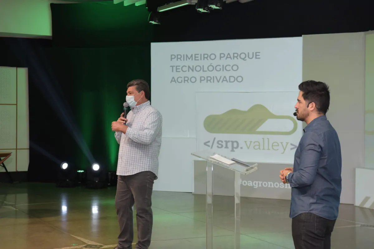 Presidente da SRP, Antônio Sampaio, durante o lançamento do SRP Valley