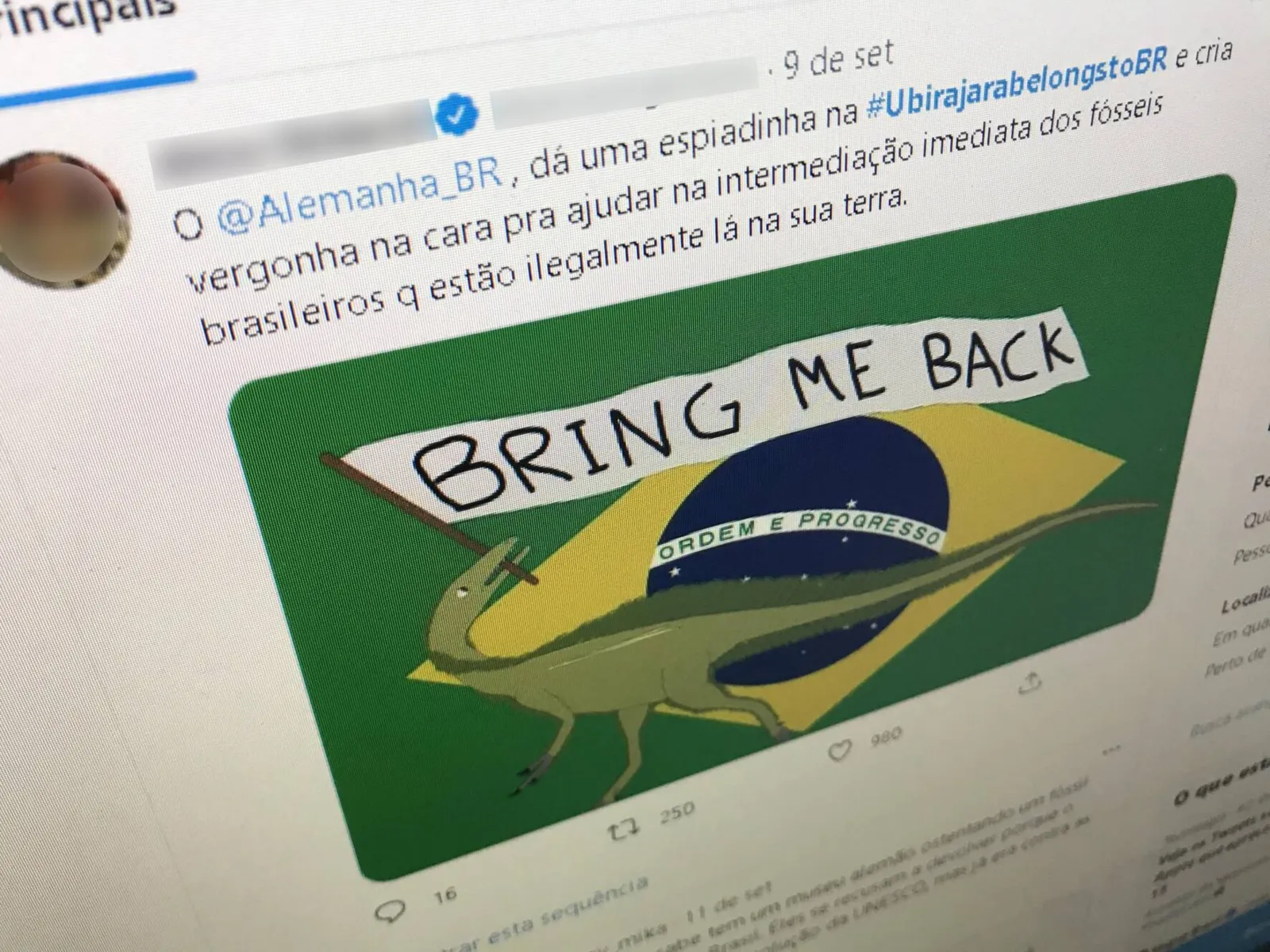 Comunidade científica brasileira "invadiu" a internet com a  campanha #UbirajaraBelongstoBR 