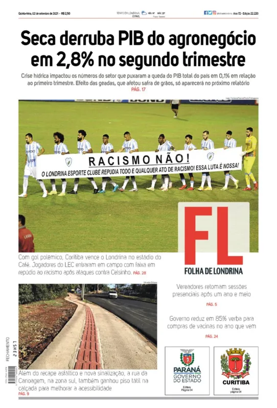 Imagem ilustrativa da imagem Capa 02/09/2021