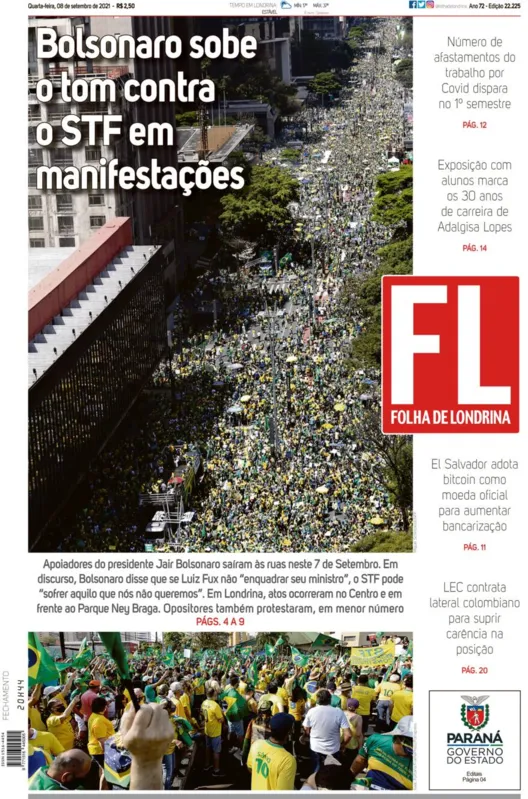 Imagem ilustrativa da imagem Capa 08/09/2021
