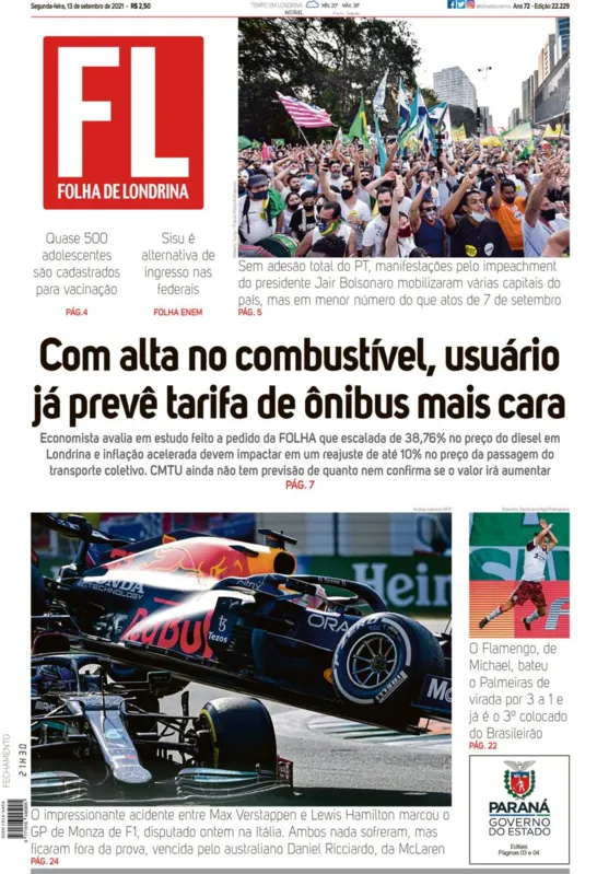 Imagem ilustrativa da imagem Capa 13/09/2021