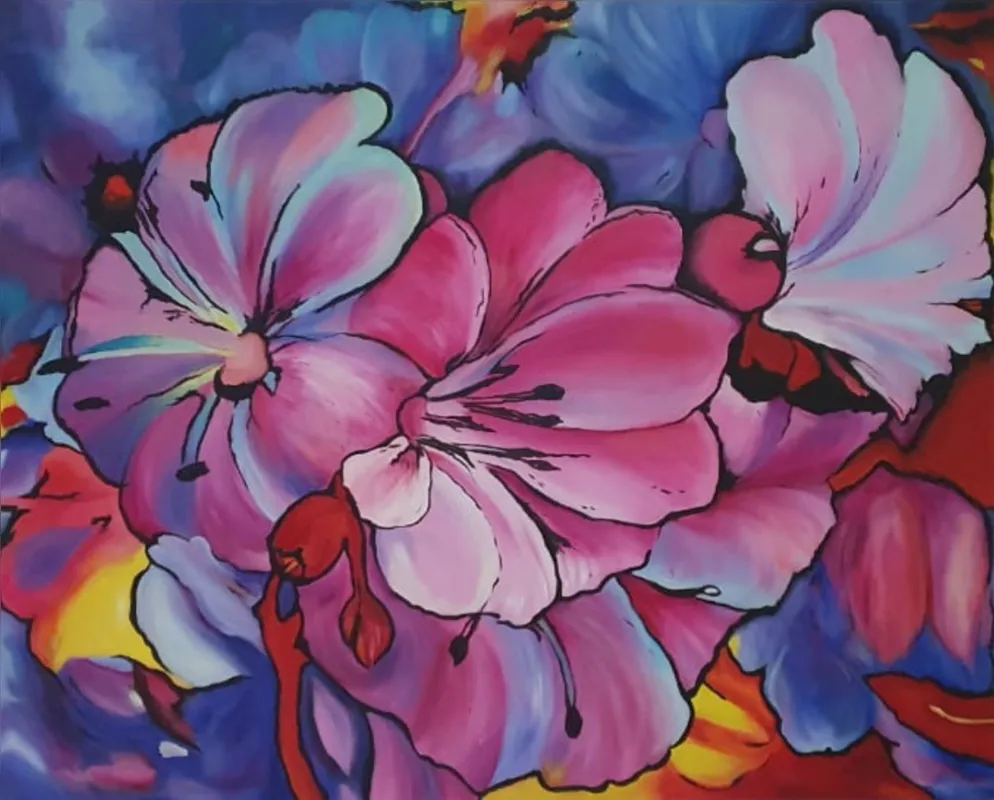 Irene Byzl de Oliveira:  floral estilizado 