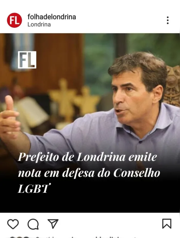 Imagem ilustrativa da imagem FOLHA NAS REDES - Parabéns Belinati