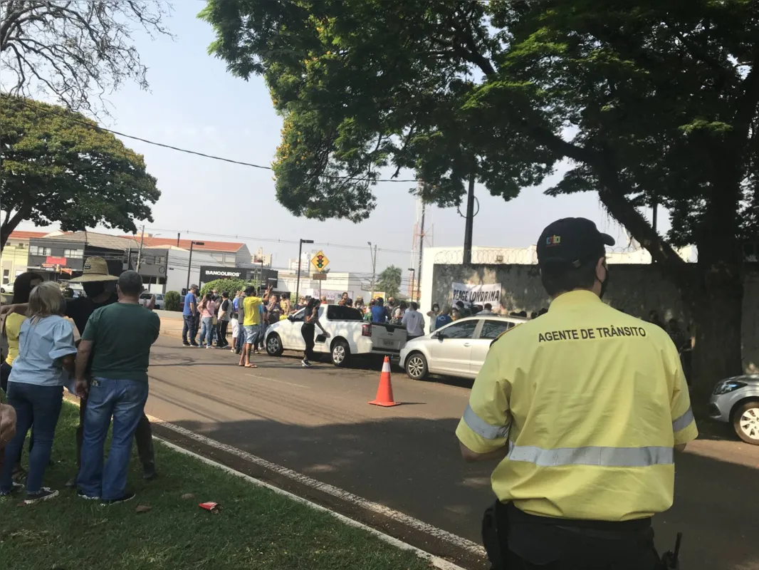 Manifestação contou com apoio da CMTU para dar segurança