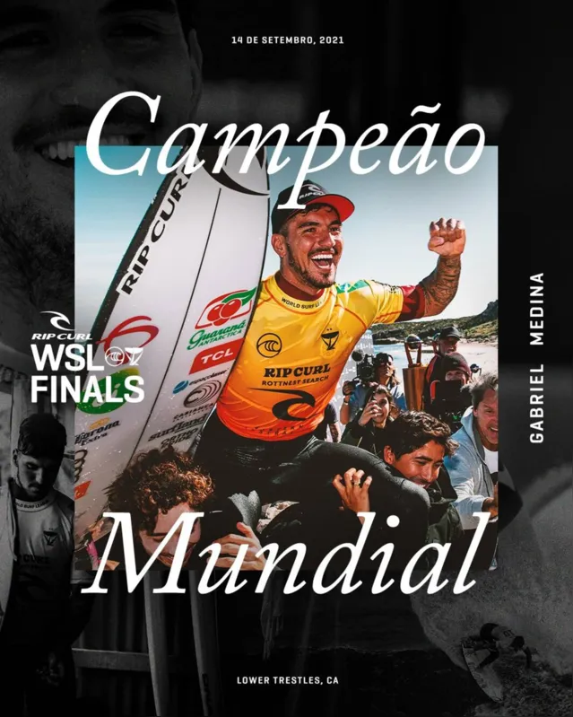 Com o título, Medina  se iguala a lendas do surfe, como Tom Curren, Mick Fanning e Andy Irons. 