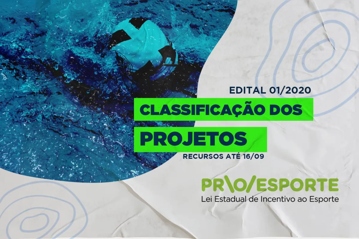 A Superintendência Geral do Esporte informa que o prazo recursal referente aos projetos não aprovados do Edital 01/2020 do  Proesporte (Programa Estadual de Fomento e Incentivo ao Esporte) se encerra nesta quinta-feira (16), às 23h59.
