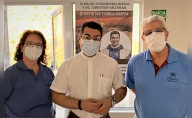 Encontro com padre Chrystian em Aparecida