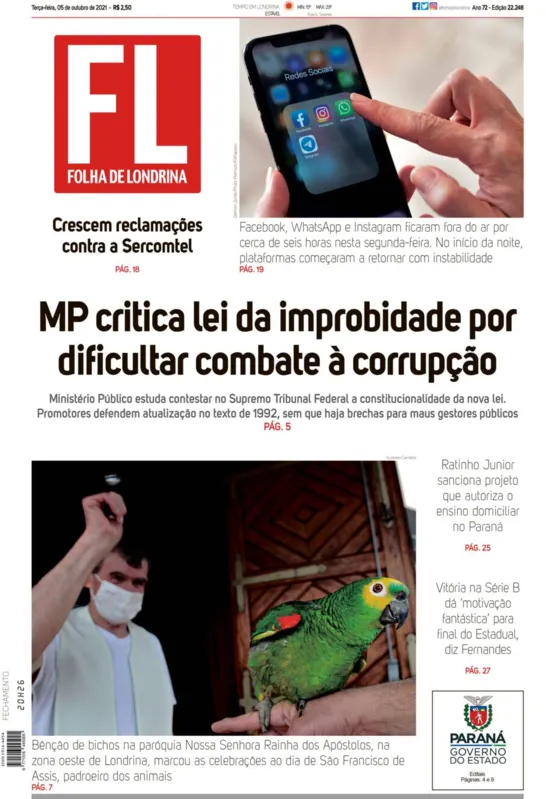 Imagem ilustrativa da imagem Capa 05/10/2021