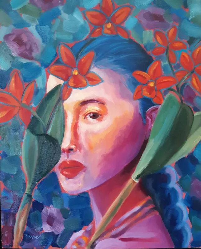 Retrato com Orquídeas, de  Eduardo Mazzo Calzavara
