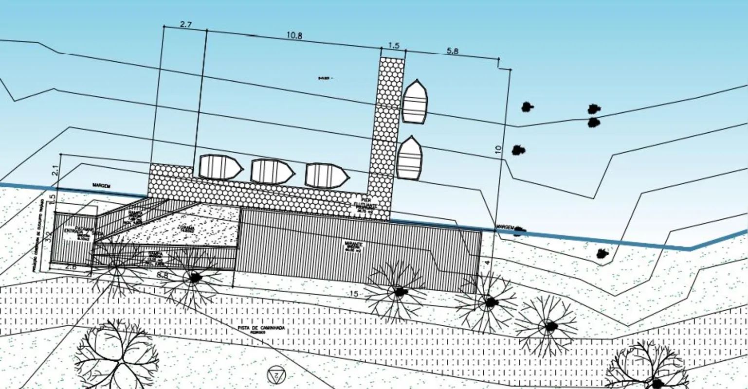 Perspectiva do projeto no lago Igapó dois