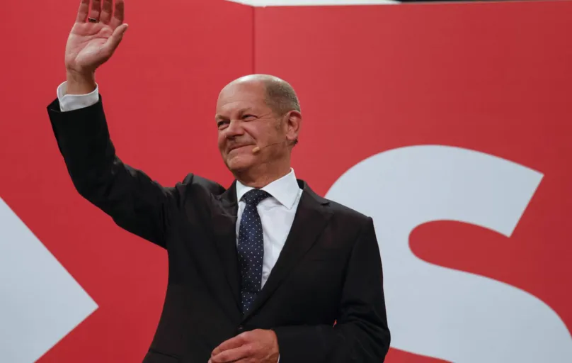 De acordo com a comissão eleitoral, o SPD, de Olaf Scholz, ficou com 25,7% dos votos