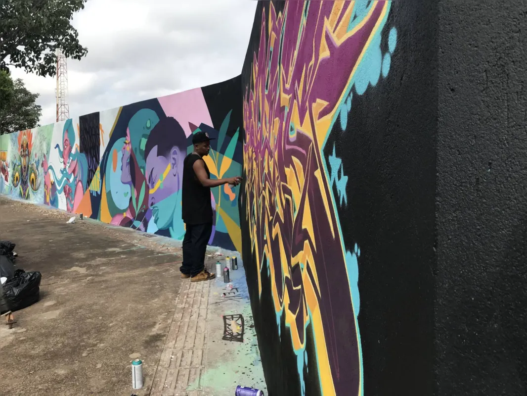 Imagem ilustrativa da imagem Arte e cor preenchem muro de cemitério em Londrina